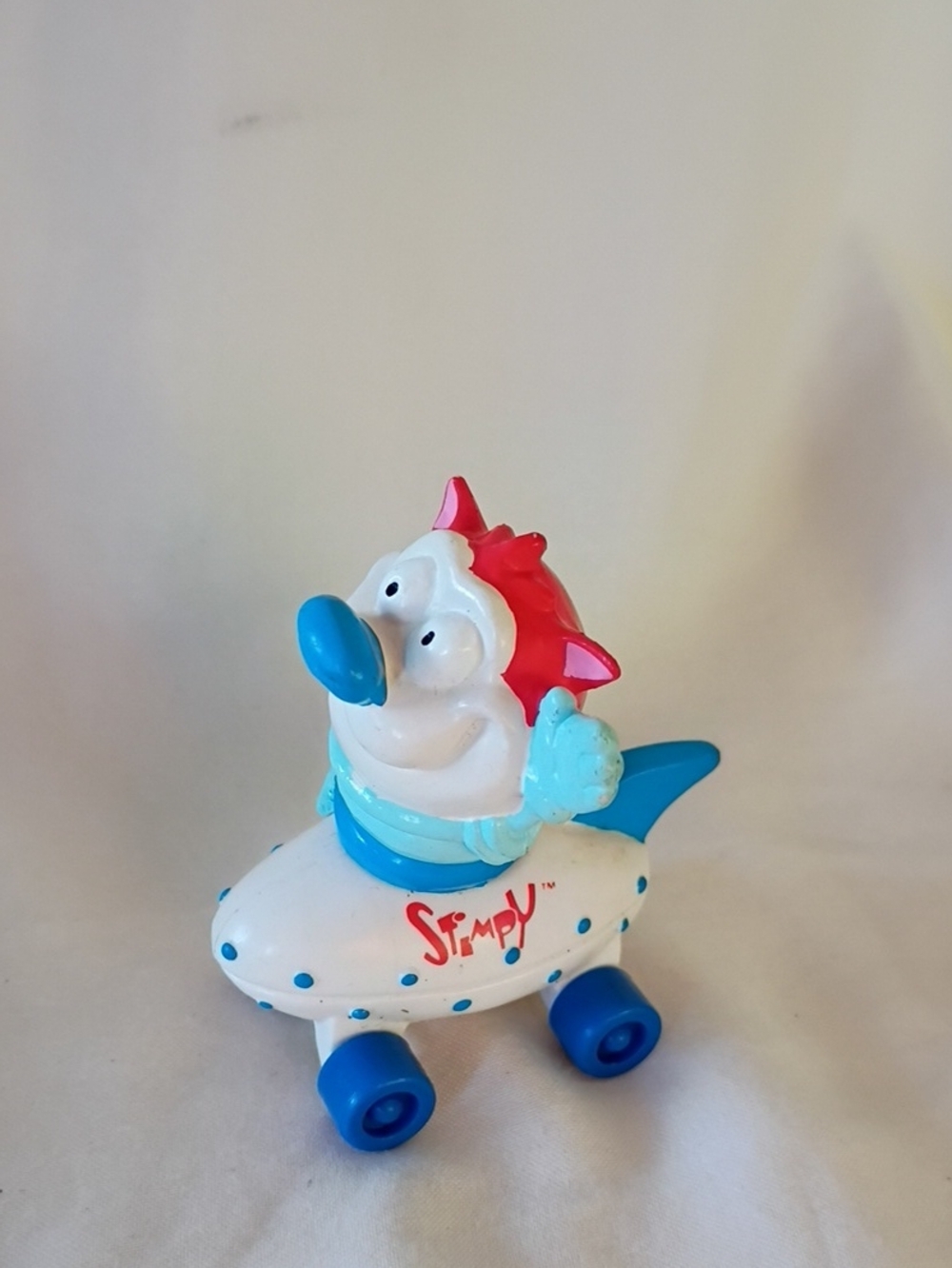 EUC Vintage 1994 Ren and Stimpy Nickelodeon Hardees STIMPY Car Action Figure